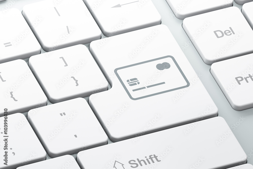 Money concept: Credit Card on computer keyboard background Money concept: Credit Card on computer keyboard background