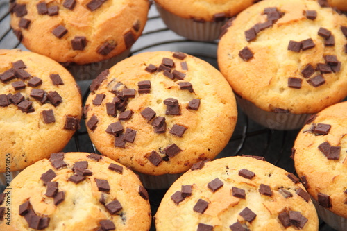 Muffins mit Schokoladenstücke