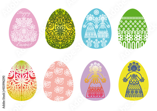 Set of Easter eggs