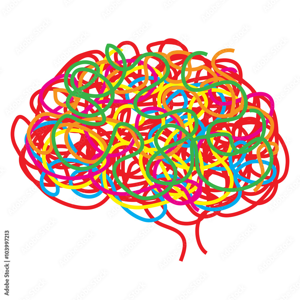 Concept of the human brain, vector Concept of the human brain, vector