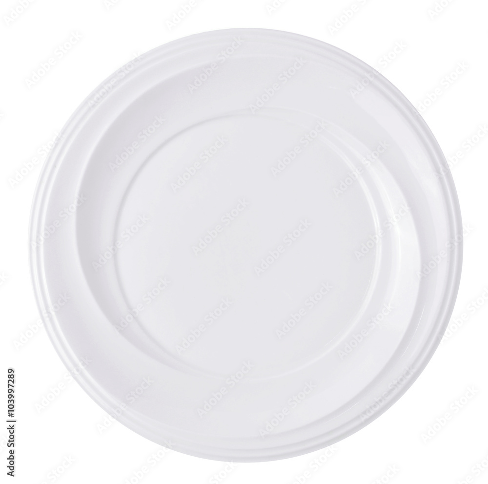 White plate on white background White plate on white background