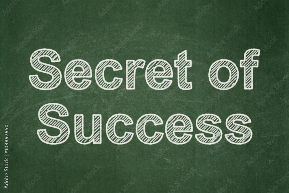 Obraz premium Business concept: Secret of Success on chalkboard background