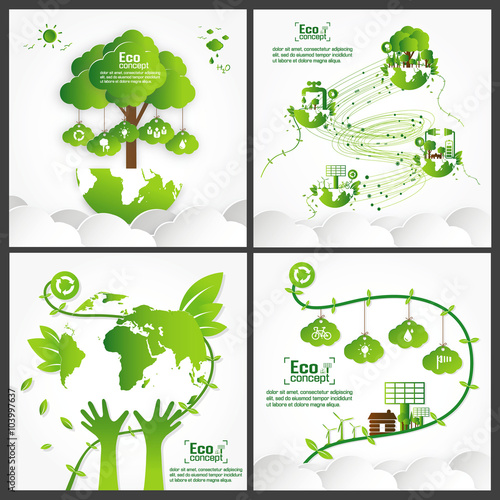Ecology concept. save world vector illustration