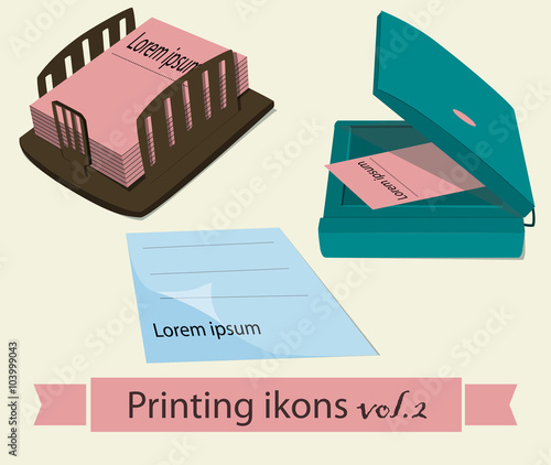 Print icons set2. 