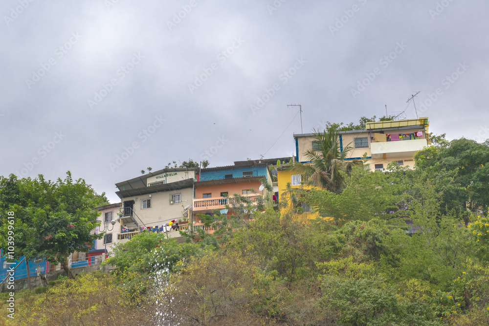 Low Angle View of Cerro Santa Ana in Guayaquil Ecuador Low Angle View of Cerro Santa Ana in Guayaquil Ecuador