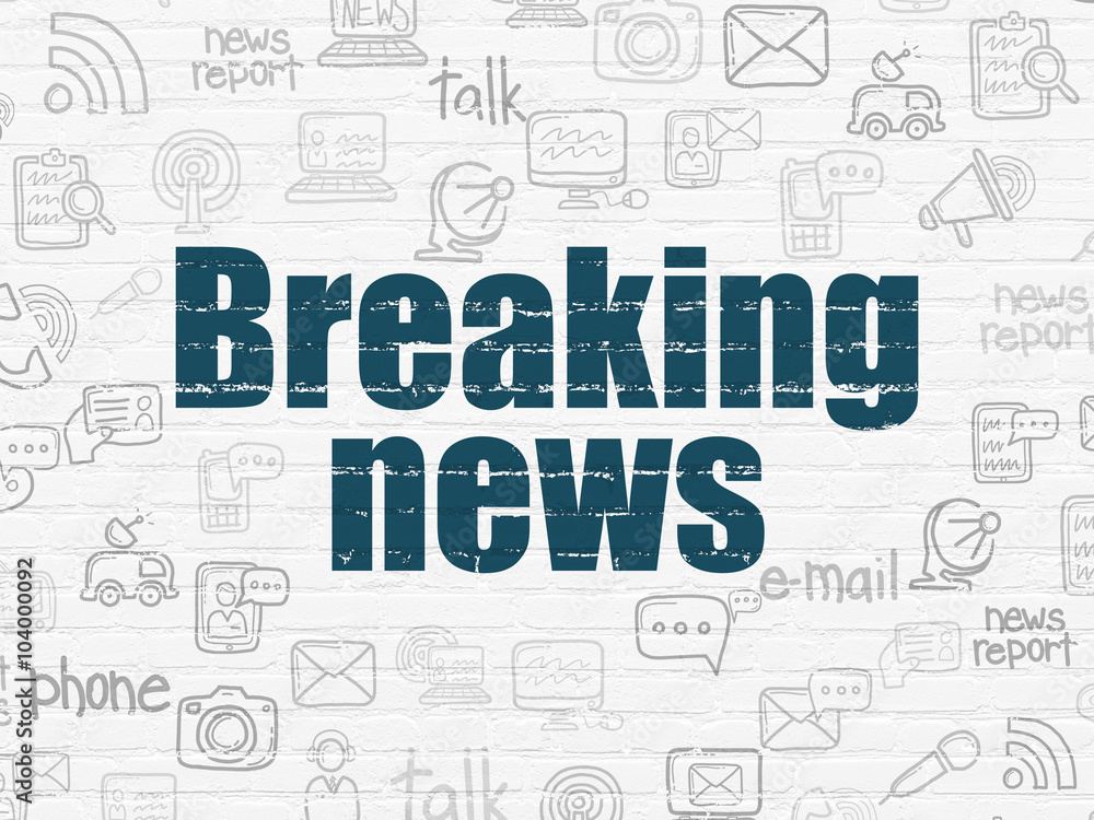 News concept: Breaking News on wall background News concept: Breaking News on wall background