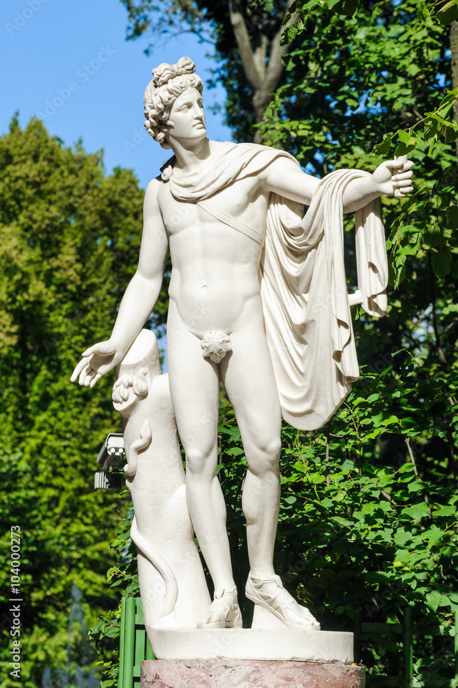 Apollo statue in the Summer Garden, St Petersburg, Russia