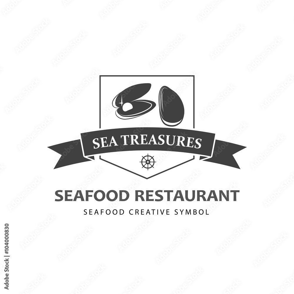 Seafood logo template Seafood logo template