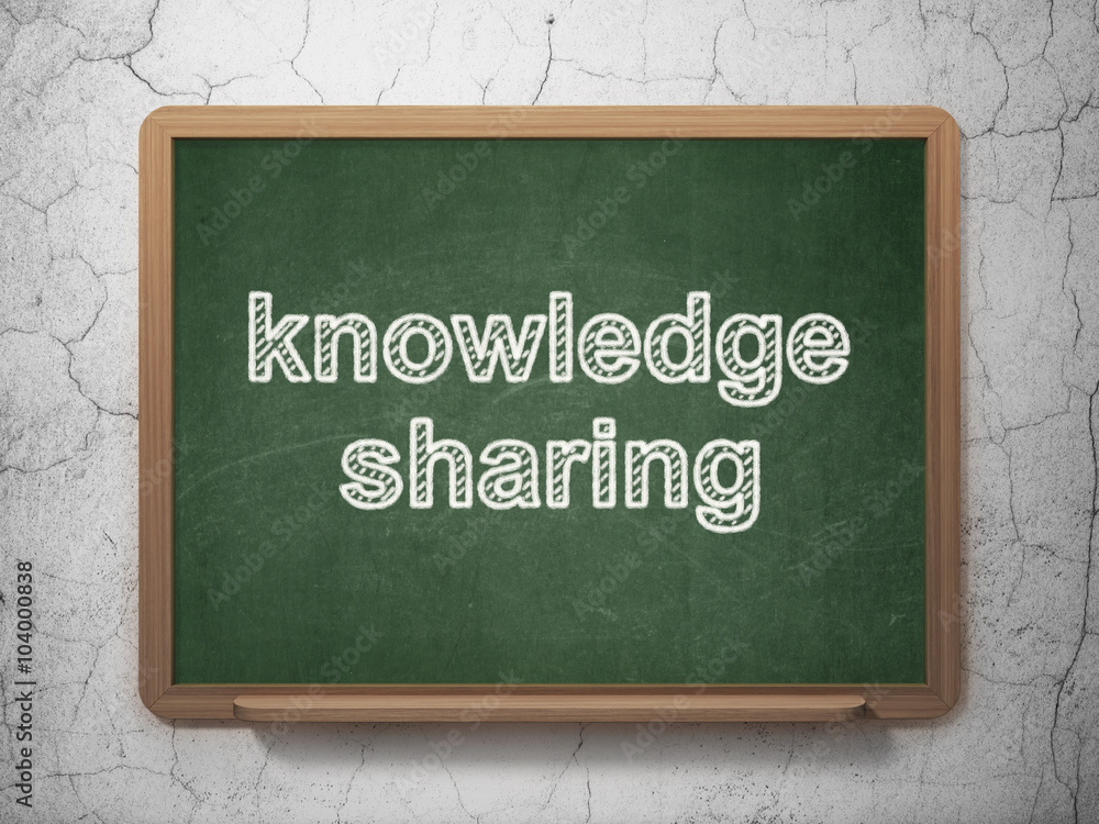 Fototapeta premium Studying concept: Knowledge Sharing on chalkboard background