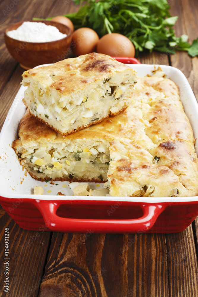 Pie with cabbage and eggs Pie with cabbage and eggs
