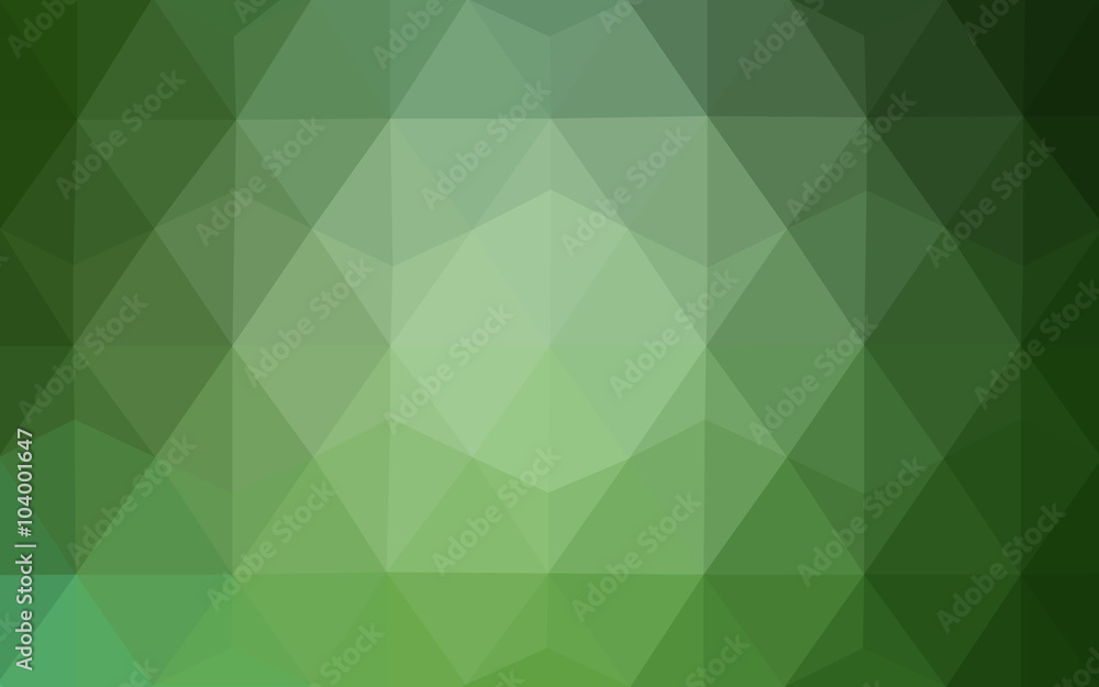 Green polygonal design pattern, which consist of triangles and gradient in origami style. Green polygonal design pattern, which consist of triangles and gradient in origami style.