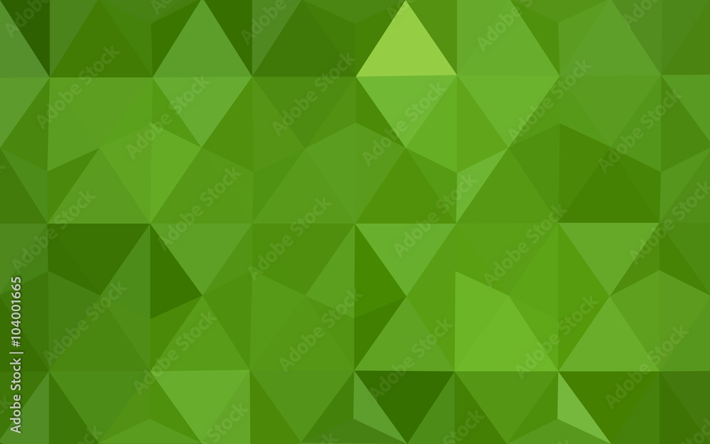 Fototapeta premium Green polygonal design pattern, which consist of triangles and gradient in origami style.