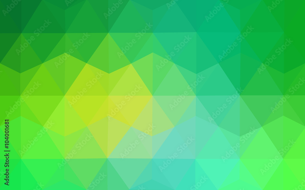 Fototapeta premium Green polygonal design pattern, which consist of triangles and gradient in origami style.
