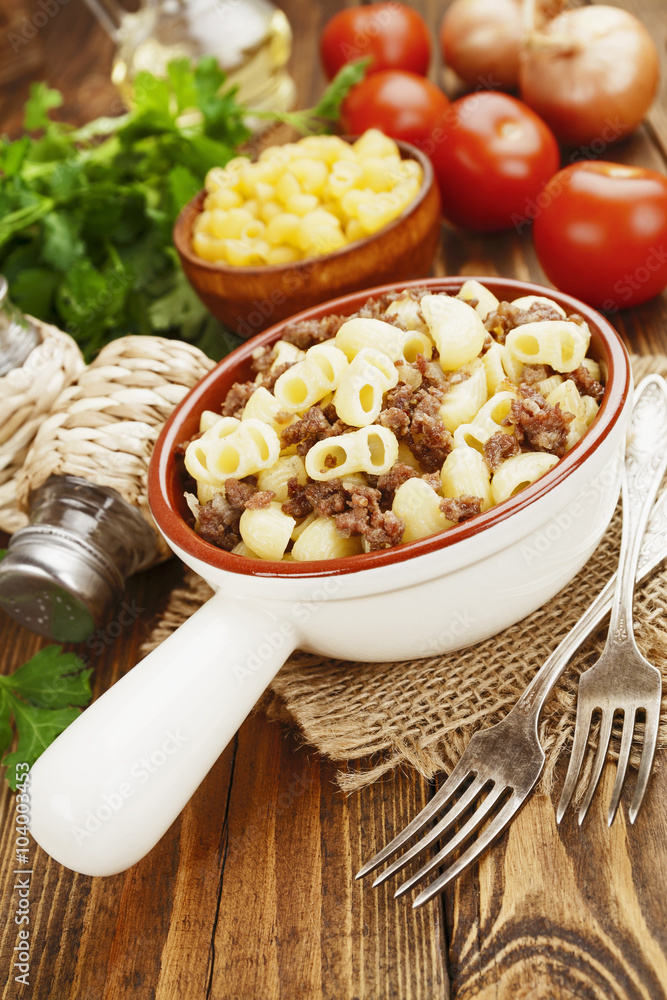 Pasta with minced meat Pasta with minced meat