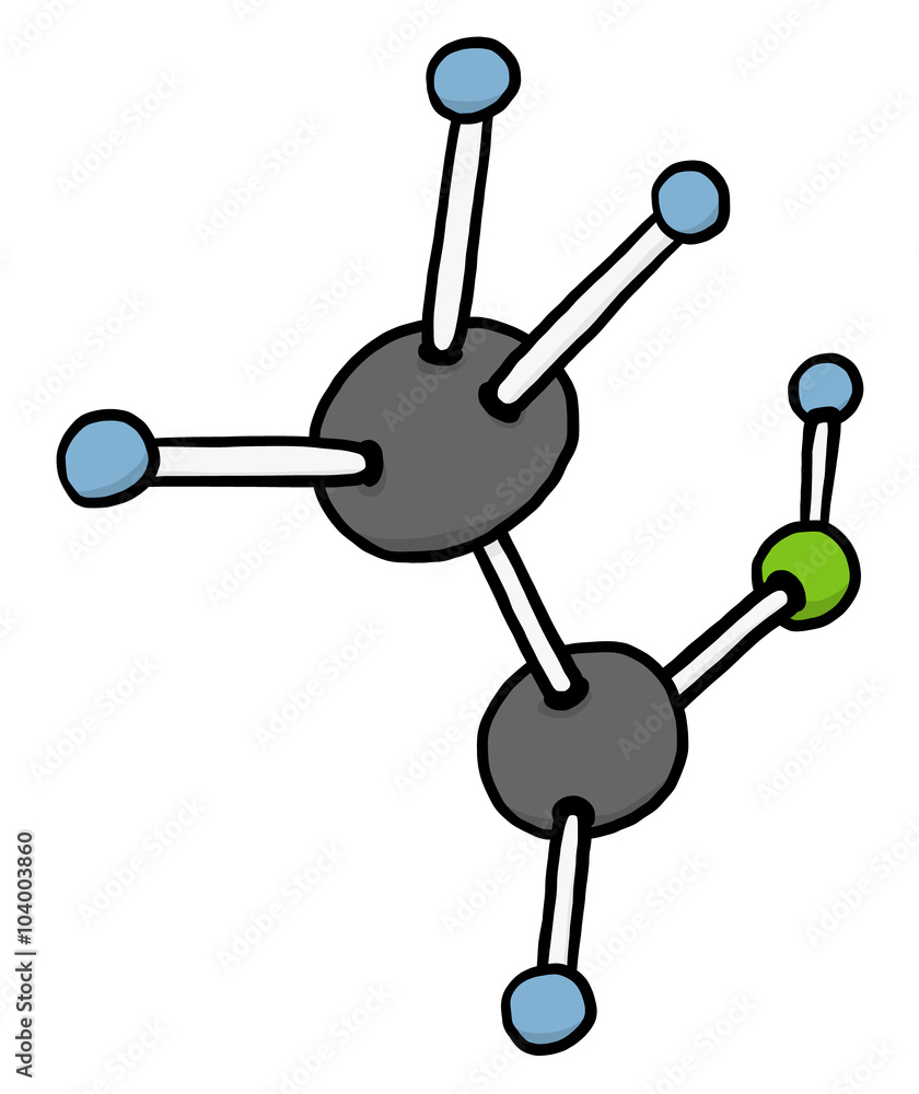 chemical structure model / cartoon vector and illustration, hand drawn style, isolated on white background. chemical structure model / cartoon vector and illustration, hand drawn style, isolated on white background.