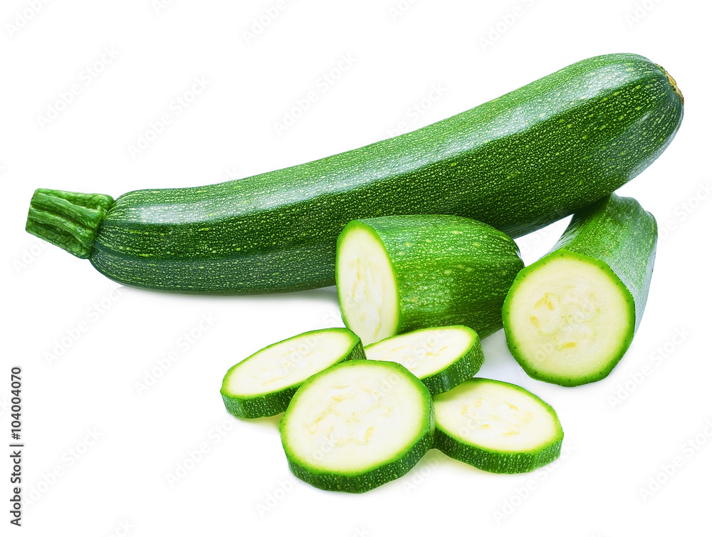 zucchini slice isolated on white background zucchini slice isolated on white background