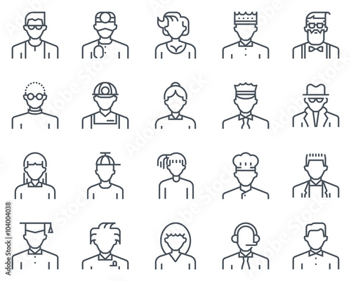 Avatars icon set