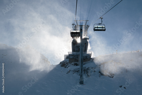 Liftfahrt mit dem Sessellift in Obergurgl / Hochgurgl im Winter