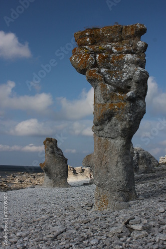 Raukar formations at Gotland, Sweden