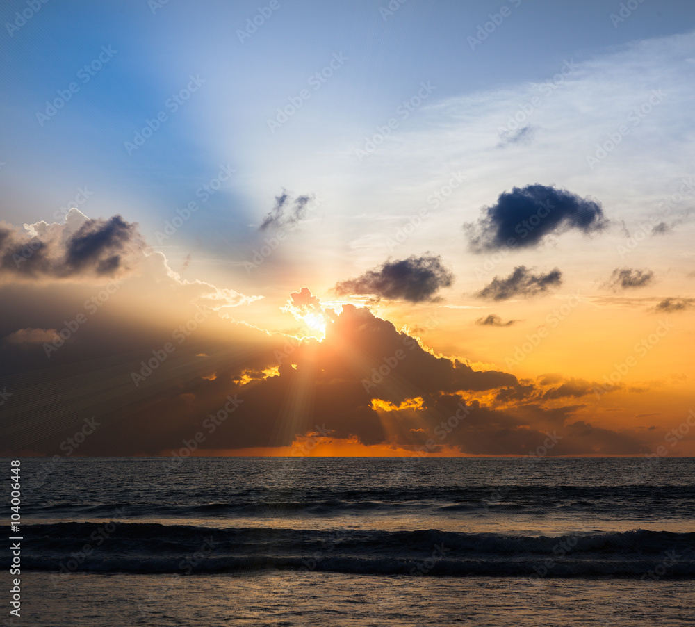 Beautiful orange sun rise Beautiful orange sun rise