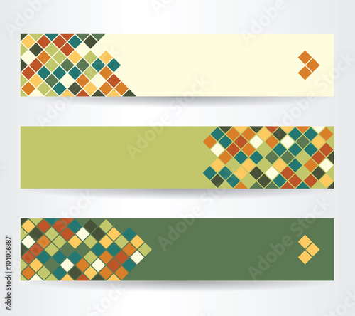 Horizontal banners with Squares