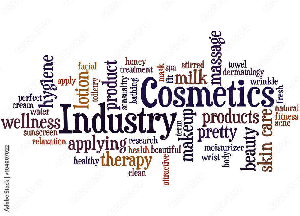 Cosmetics Industry, word cloud concept 7 Cosmetics Industry, word cloud concept 7