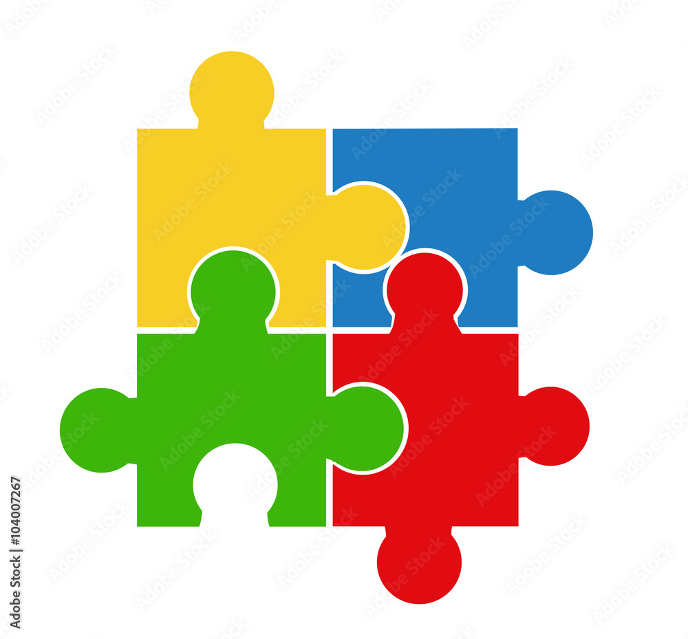 Puzzle vector illustration art on white background Puzzle vector illustration art on white background
