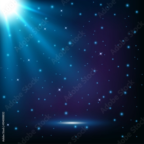 Blue lights shining background