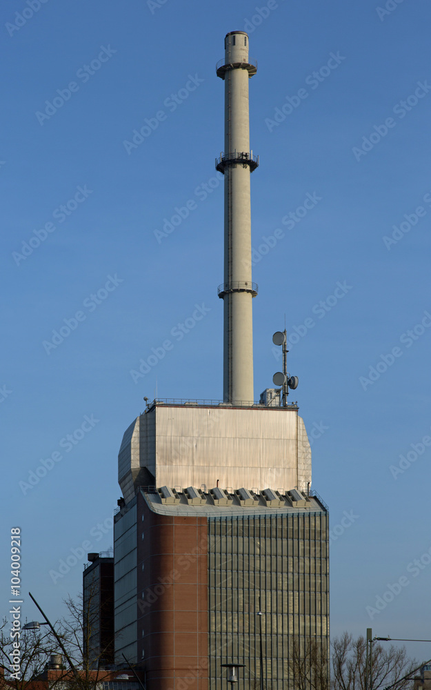 Fototapeta premium Kraftwerk am Rheinhafen Karlsruhe