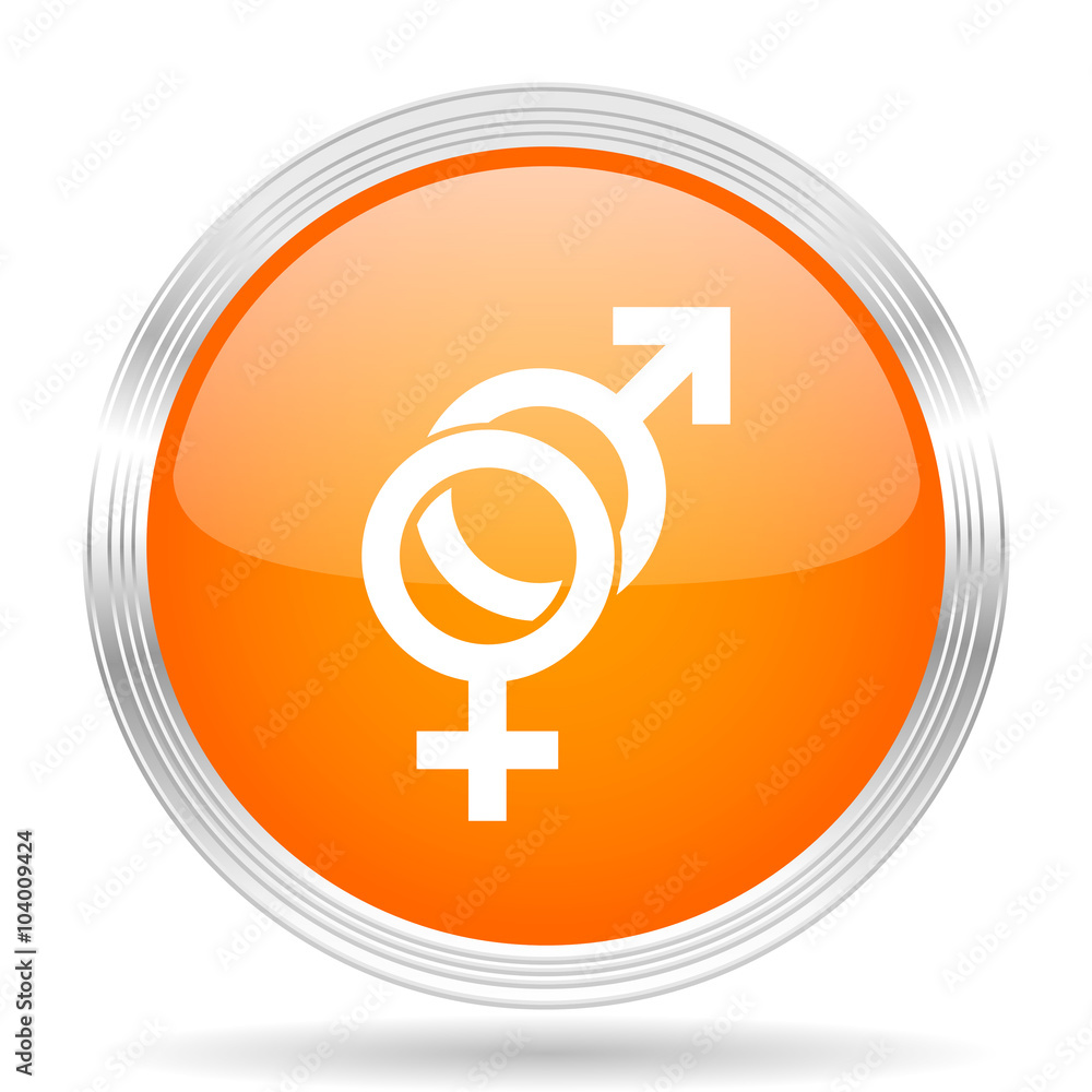 sex orange silver metallic metallic chrome web circle glossy icon sex orange silver metallic metallic chrome web circle glossy icon