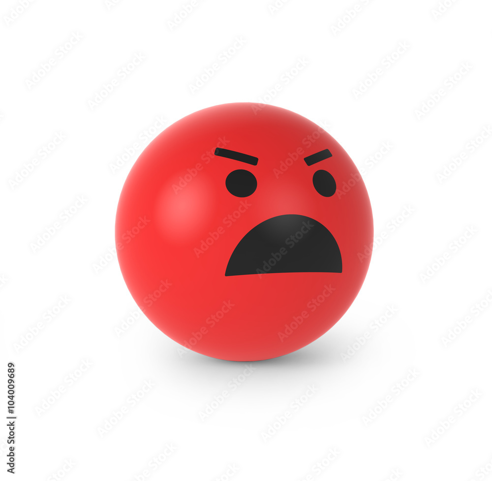 Fototapeta premium Smiley sieht rot