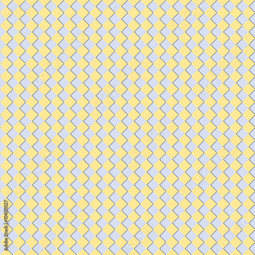 Seamless checkered chess pattern in yellow and blue colors