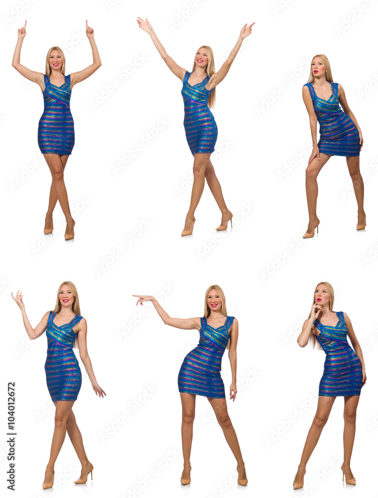 Fototapeta premium Composite photo of woman in various poses