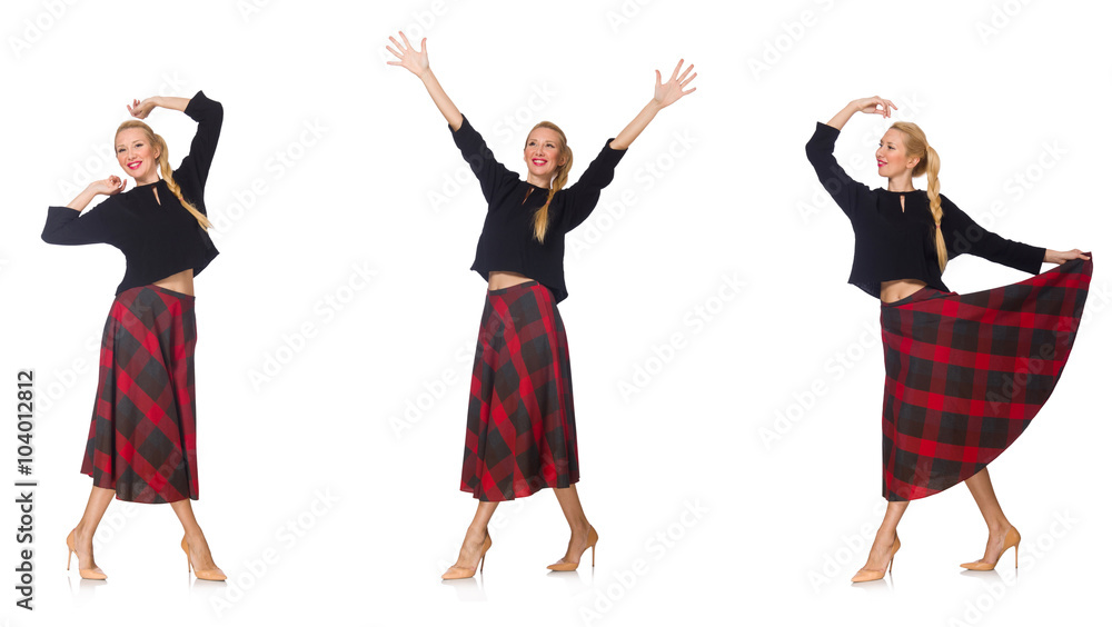 Composite photo of woman in various poses Composite photo of woman in various poses