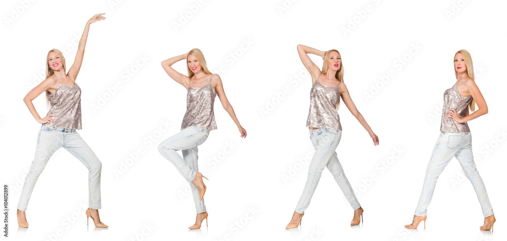 Fototapeta premium Composite photo of woman in various poses