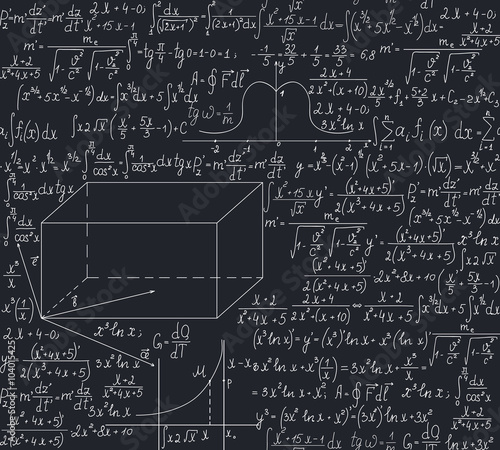 Beautiful math vector seamless pattern. You can use any color of background
