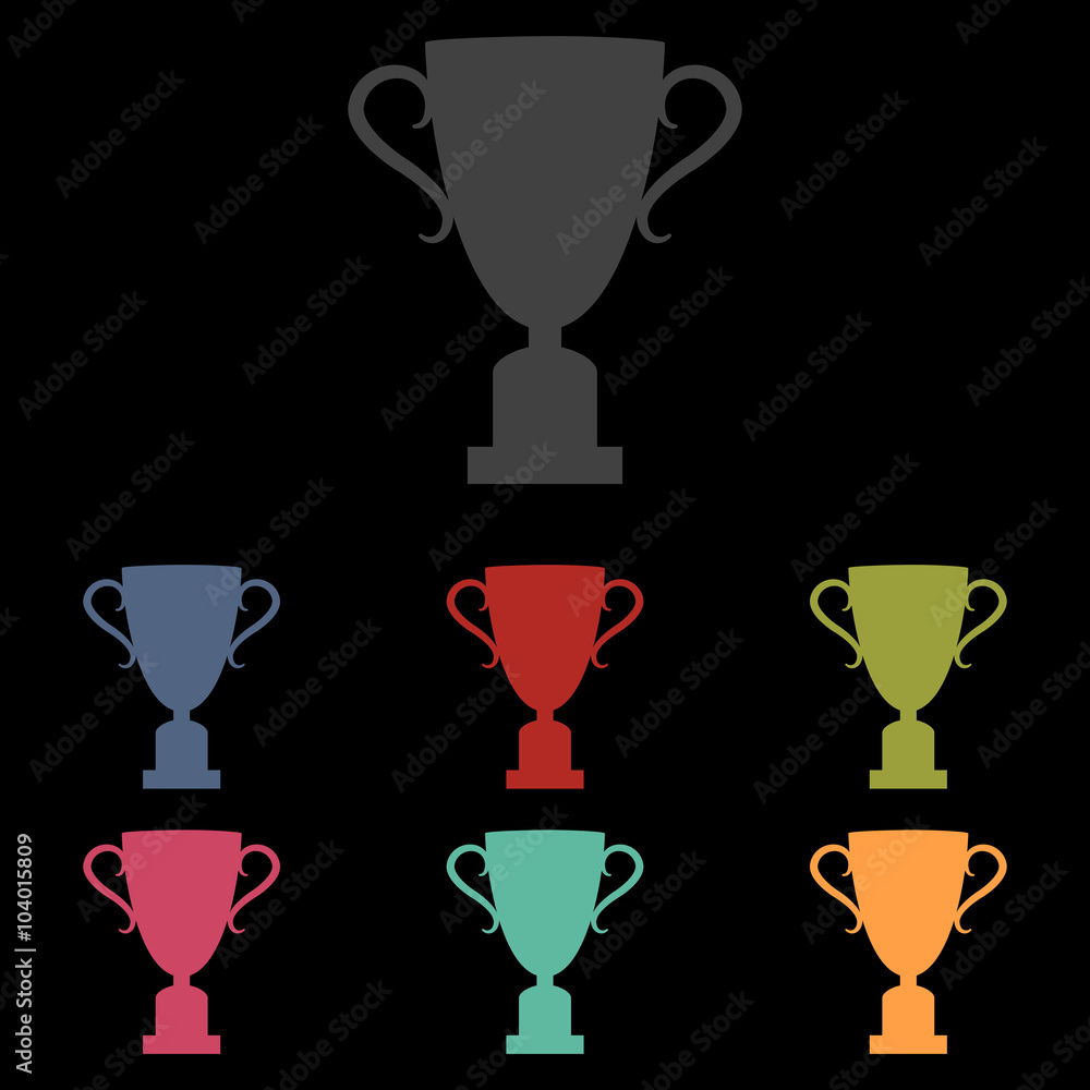 vector icons set on black background vector icons set on black background