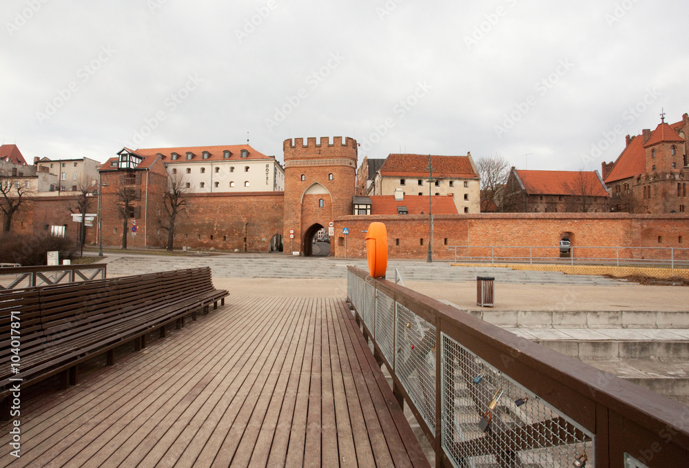 Taras widokowy na Bramę Mostową, Toruń, Poland