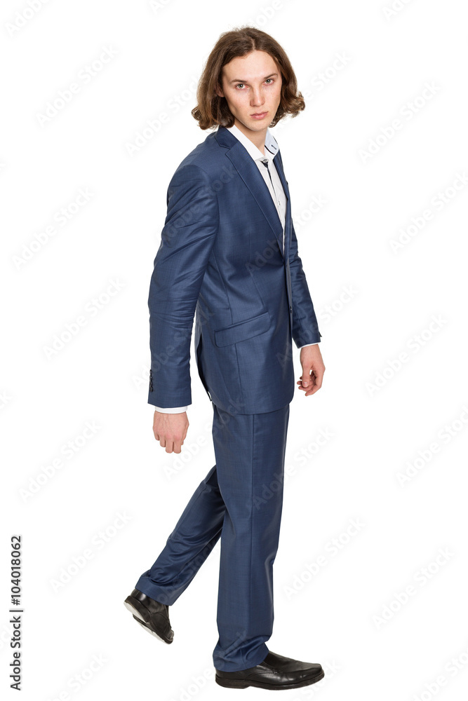 Young man in a blue suit Young man in a blue suit