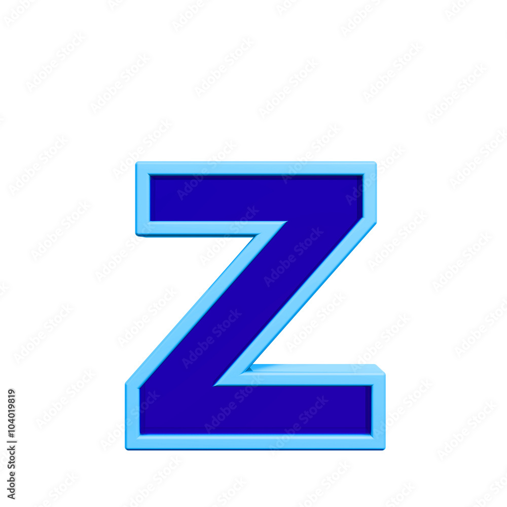 One lower case letter from blue glass with frame alphabet set, isolated on white. Computer generated 3D photo rendering. One lower case letter from blue glass with frame alphabet set, isolated on white. Computer generated 3D photo rendering.