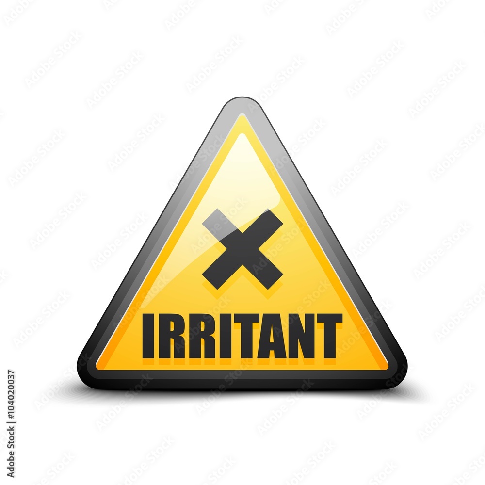 Irritant hazard sign Irritant hazard sign