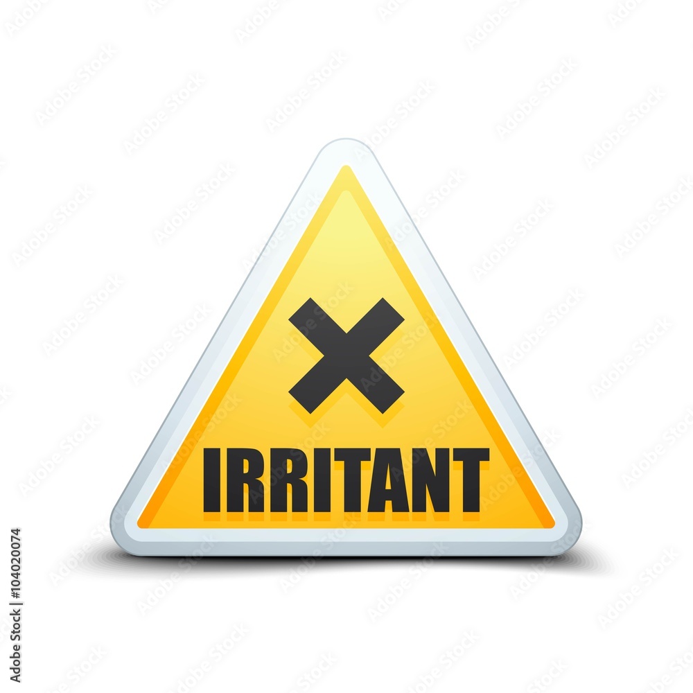 Irritant hazard sign Irritant hazard sign