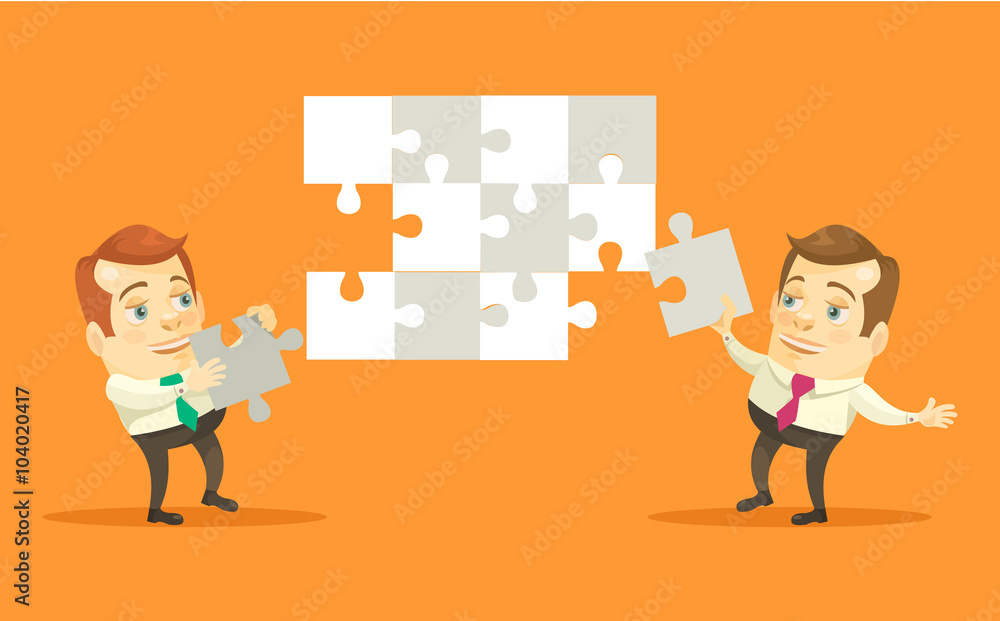 Teamwork. Vector flat illustration Teamwork. Vector flat illustration