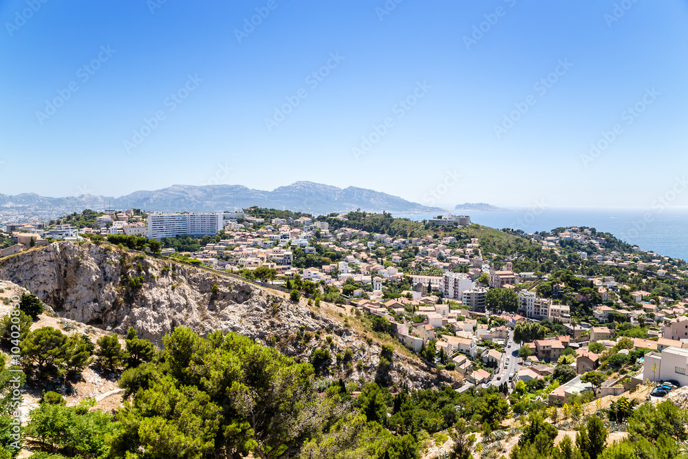 Marseille. View outskirts of the city