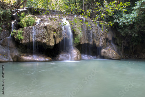 Erawan waterfalls in Thailand