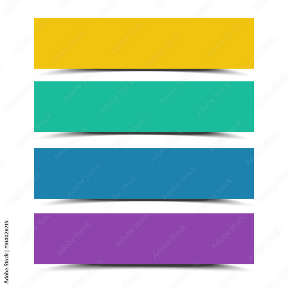 Set of four bright banners, template for your design, vector Set of four bright banners, template for your design, vector