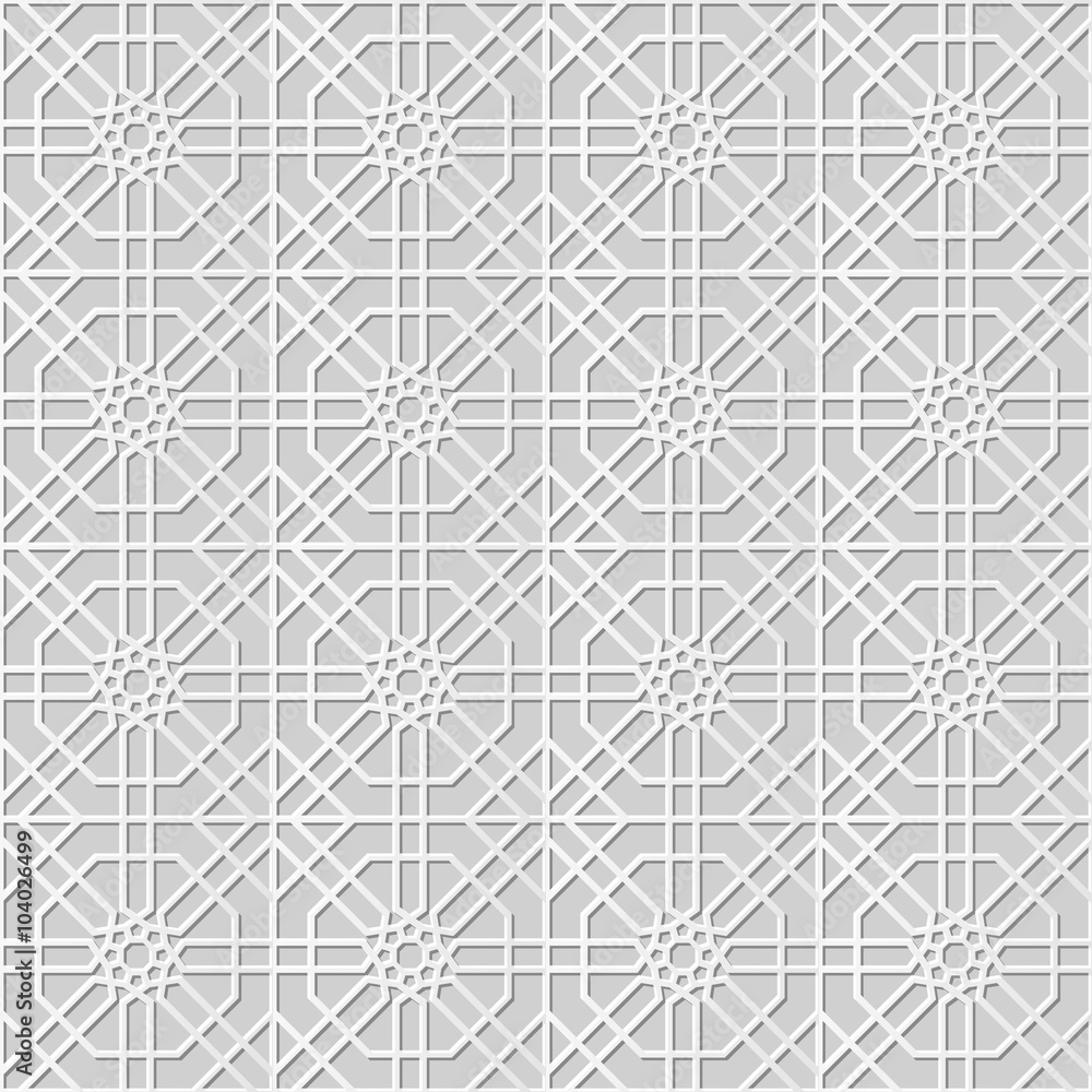 Vector damask seamless 3D paper art pattern background 306 Octagon Square Cross
Vector damask seamless 3D paper art pattern background 306 Octagon Square Cross