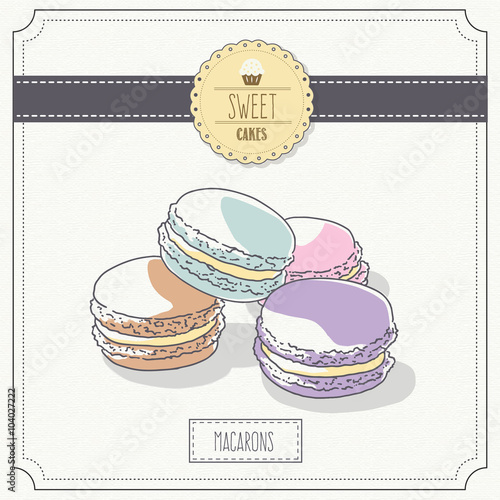 Beautiful hand drawn macarons 