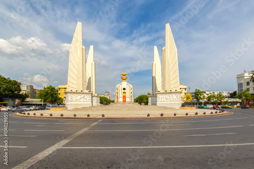 Democracy monument with blue sky in Bangkok, Thailand