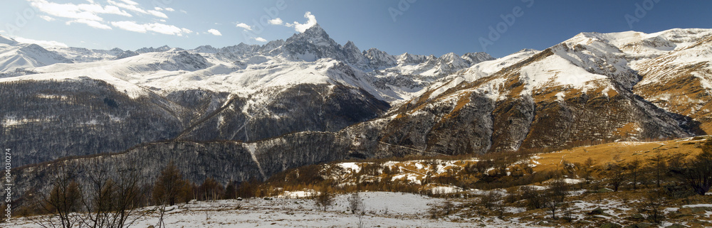 Panoramic view of Monviso Mount Panoramic view of Monviso Mount